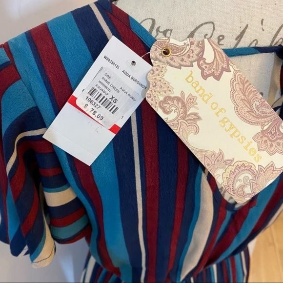 Band of Gypsies Annie Short Sleeve Ruffle Dress XS - Picture 12 of 15